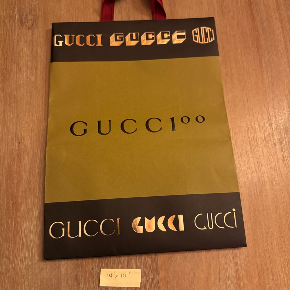 Gucci shopping bag 14”x10”